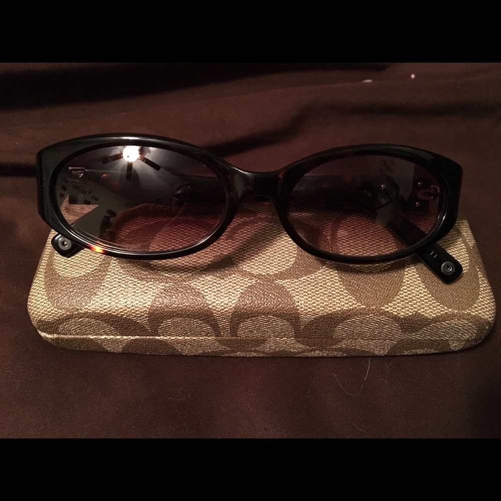 Tortoiseshell Coach Sunglasses with Case